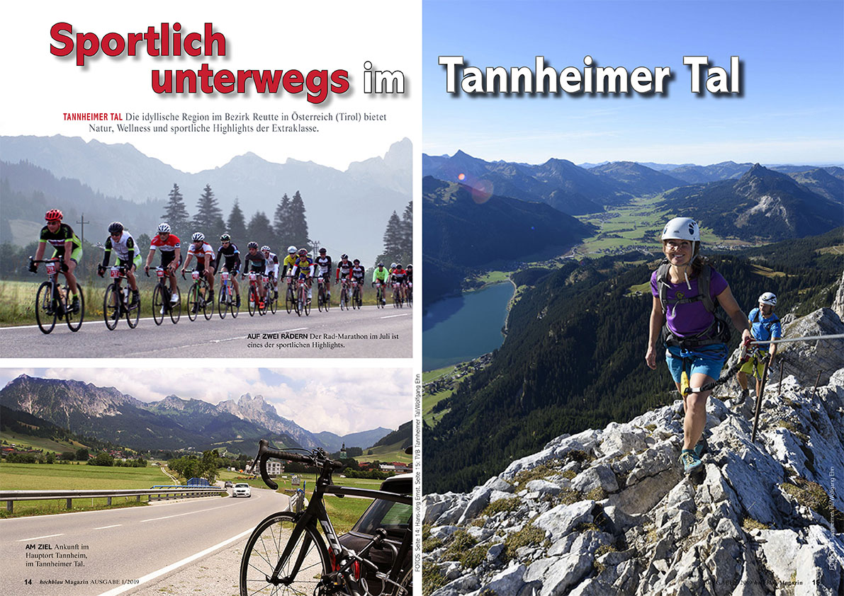 hochblau Magazin 1/2019 - Auszug Seiten 14-19: Region: Sportlich unterwegs im Tannheimer Tal | © hochblau Verlag Hans-Jörg Ernst